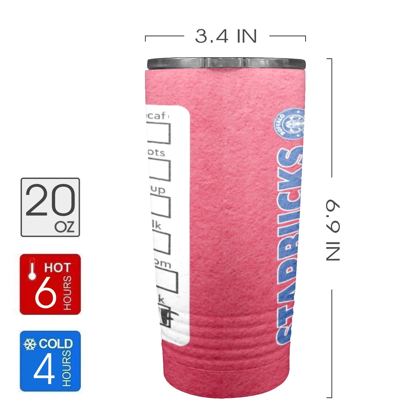 Bills 20oz Insulated Stainless Steel Mobile Tumbler