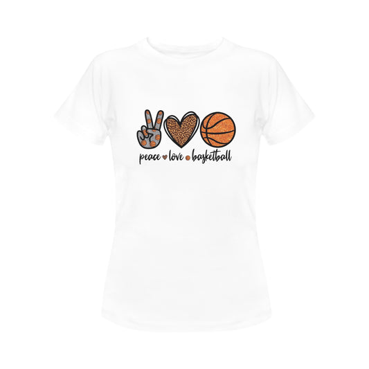 Peace, Love & Basketball Women's T-Shirt