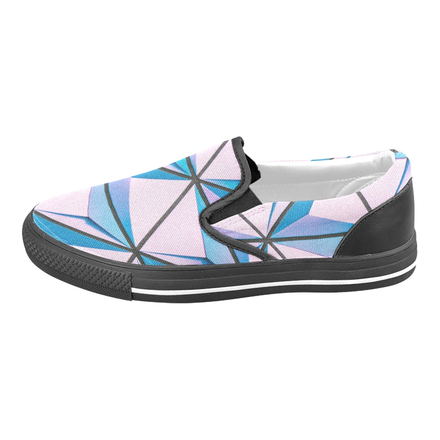 Pink Abstract Women's Slip-on Shoes