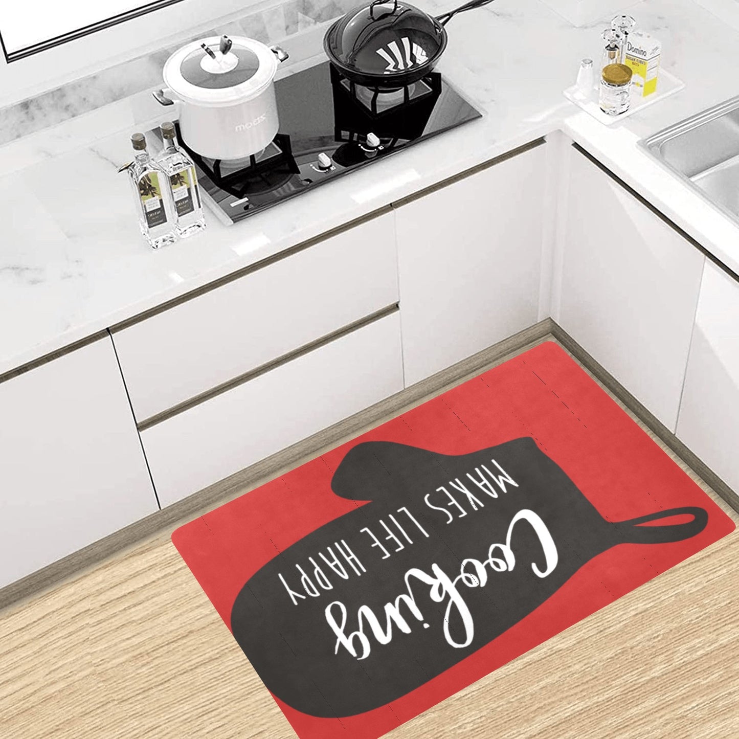 Cooking makes life happy Kitchen Mat 32"x20"