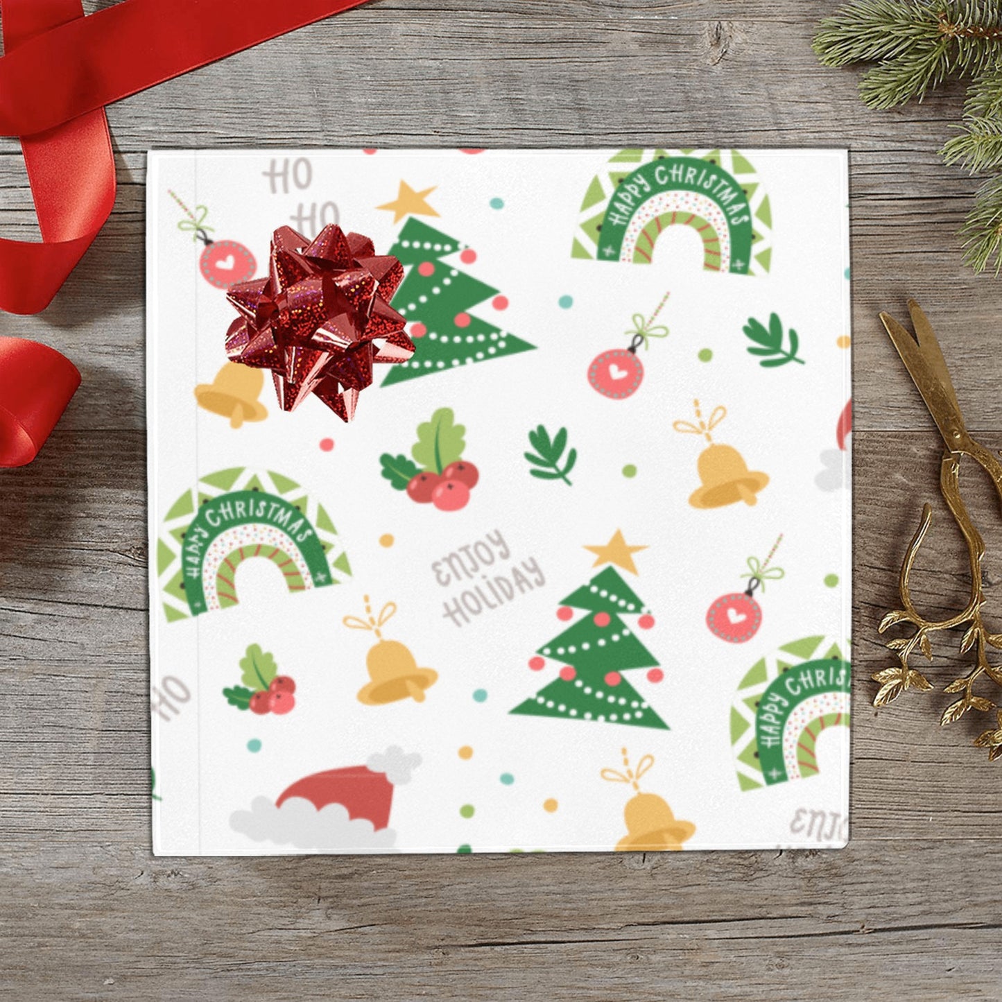 Christmas Time Gift Wrapping Paper 58"x 23" (3 Rolls)