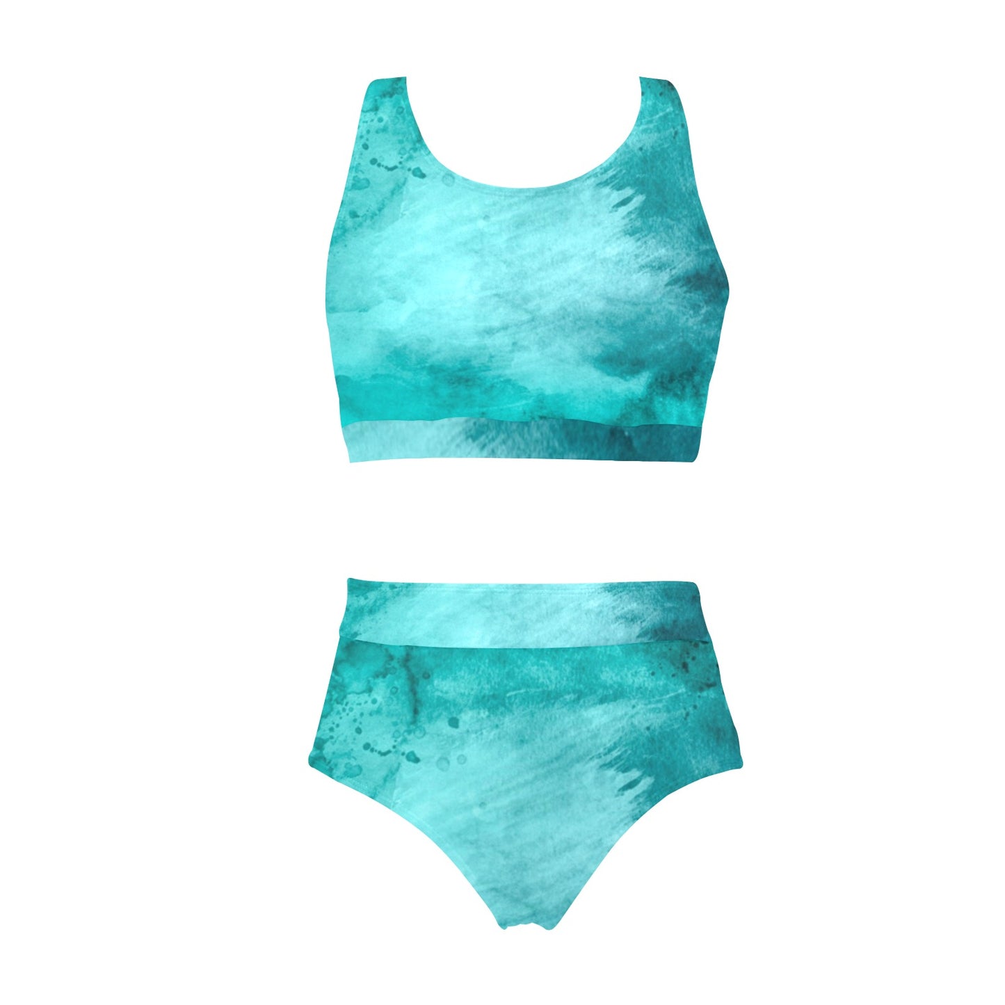 Blue Lagoon Crop Top Bikini Set