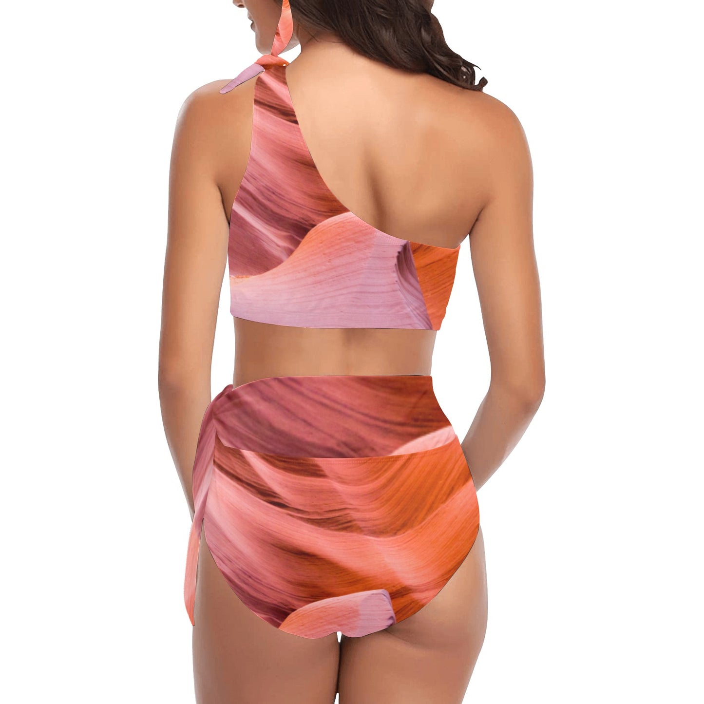 Sherbet Bliss One Shoulder Bikini Set