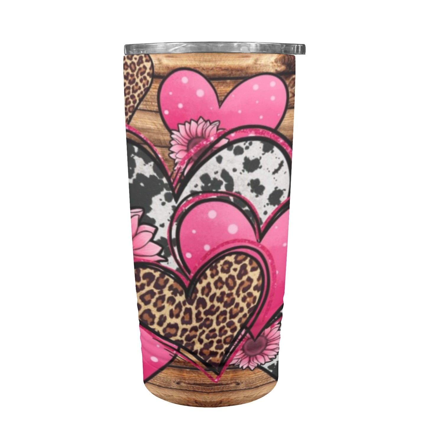 Hearts Valentines Day 20oz Insulated Stainless Steel Mobile Tumbler