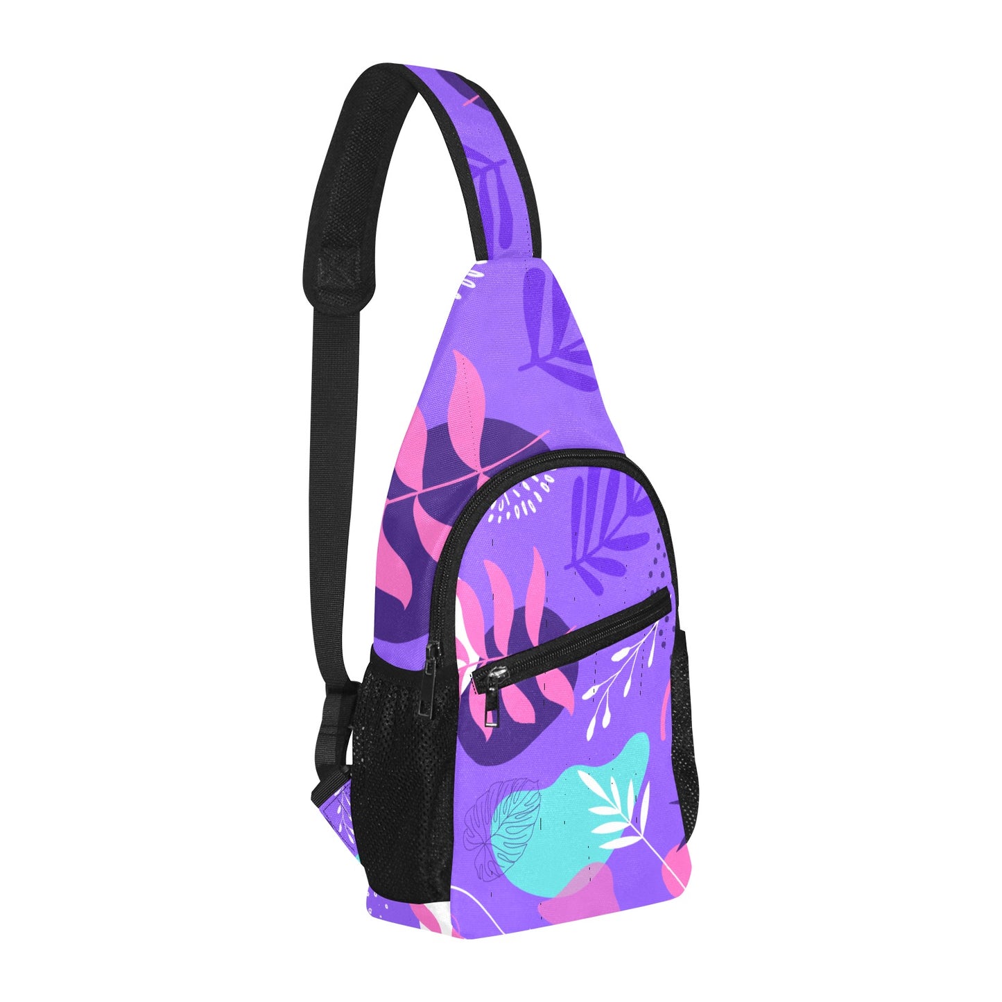 Purple Palms Chest Bag