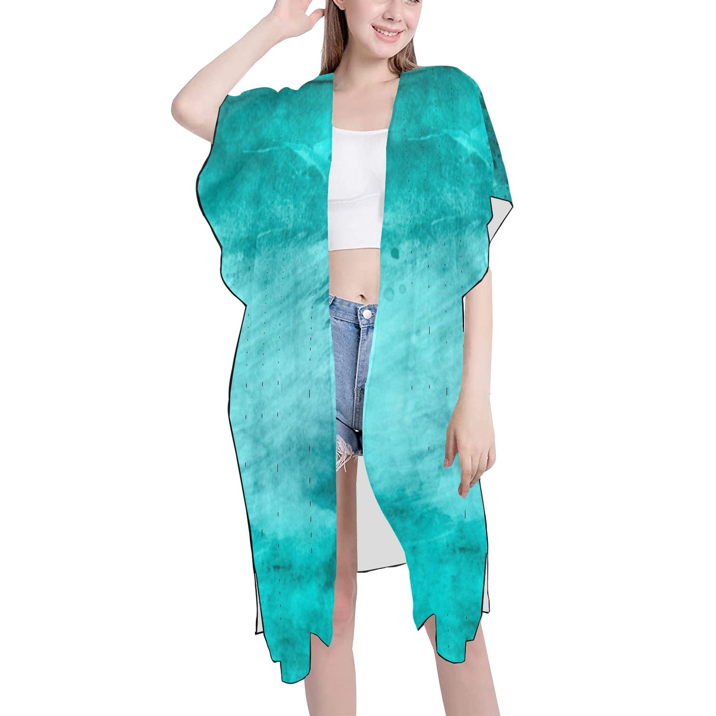 Blue Lagoon Chiffon Cover Up