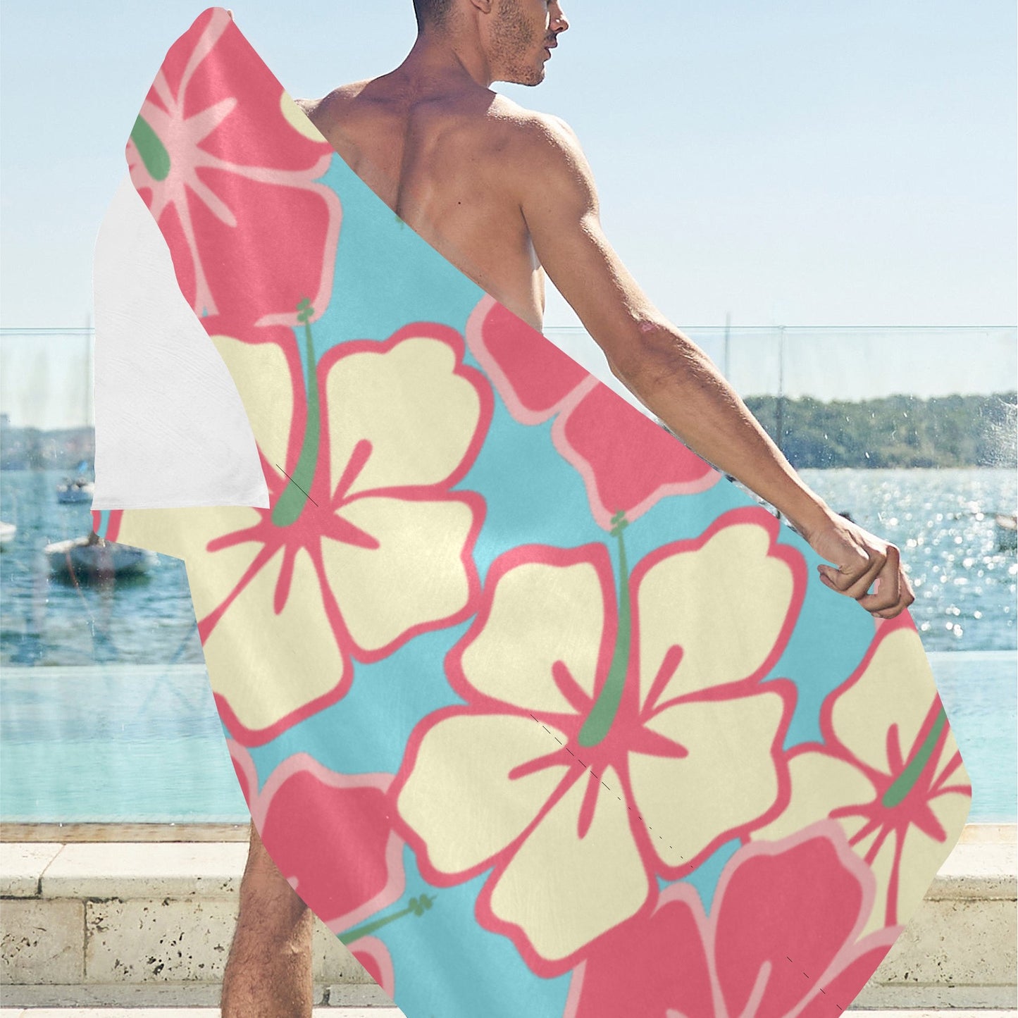 Hawaiian Tropics Beach Towel 32"x 71"