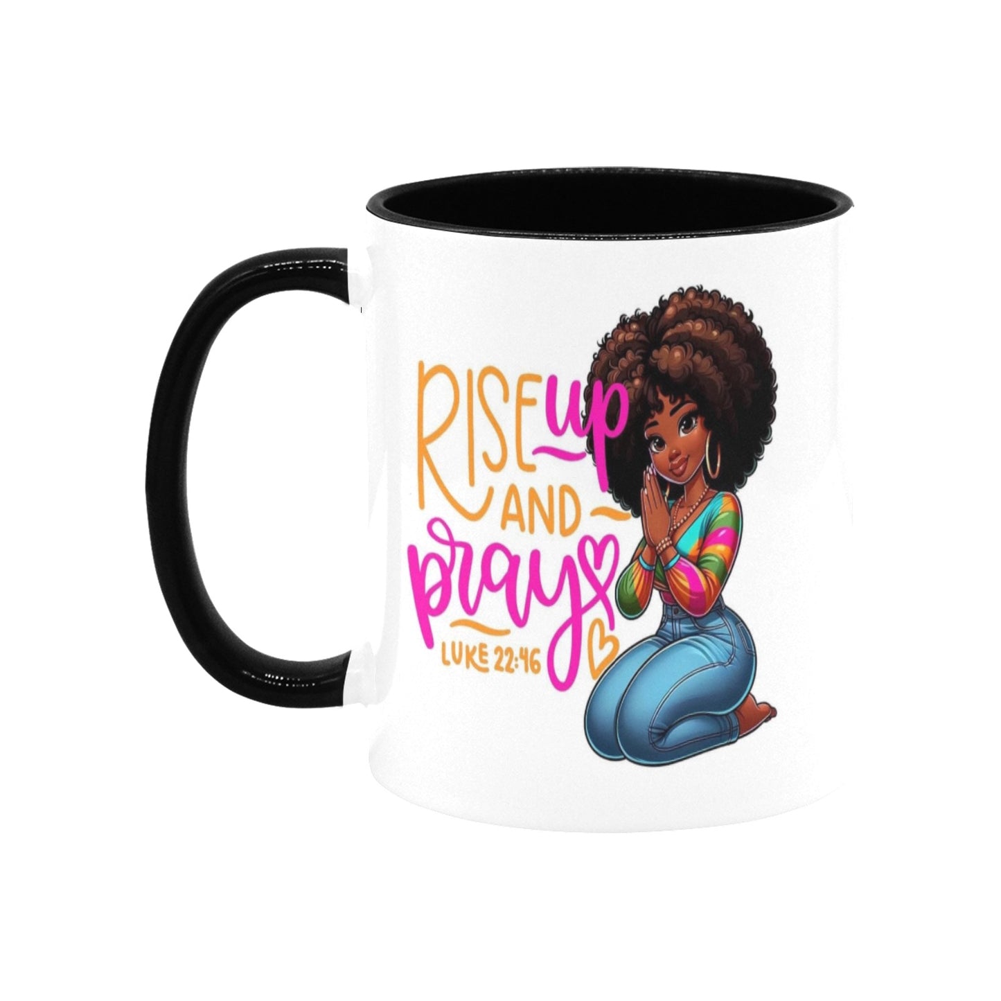 Rise Up & Pray Custom Inner Color Mug (11oz)