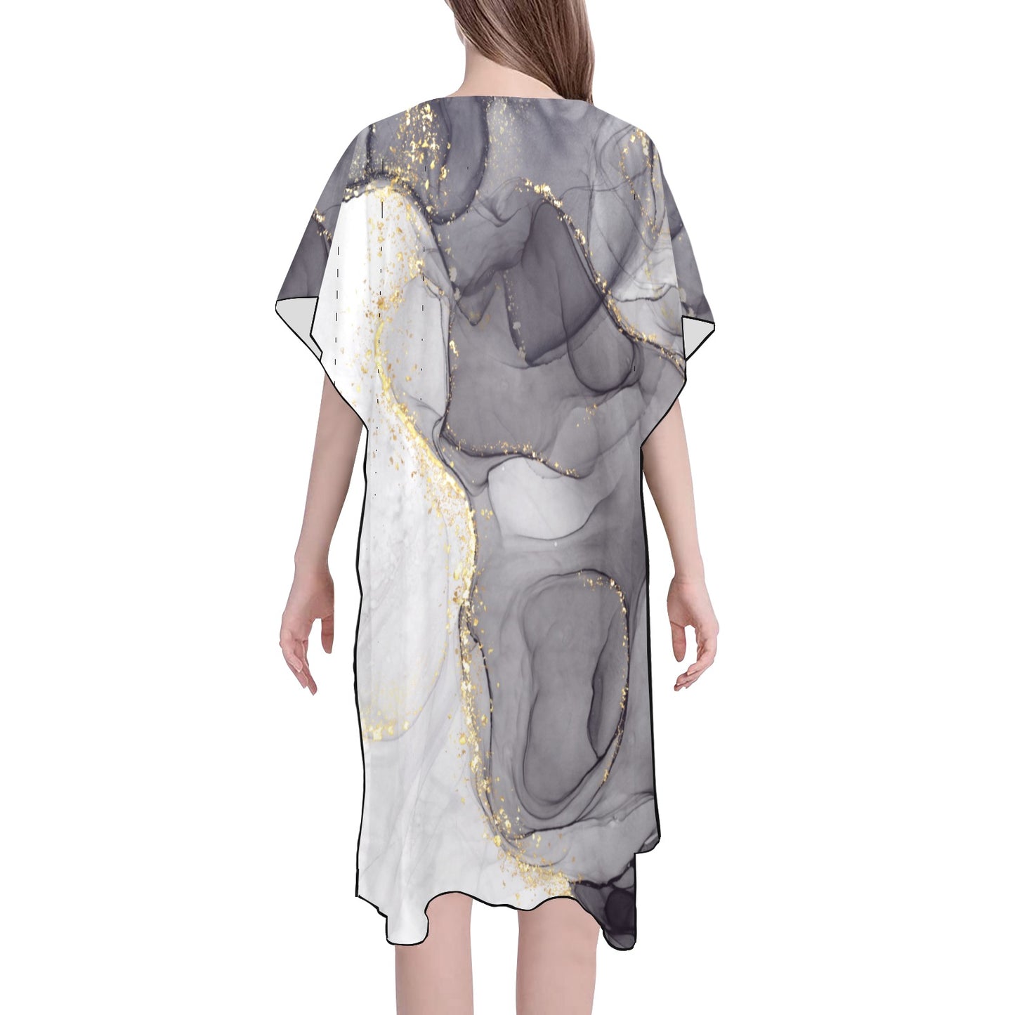 Grey Marble Chiffon Cover Up