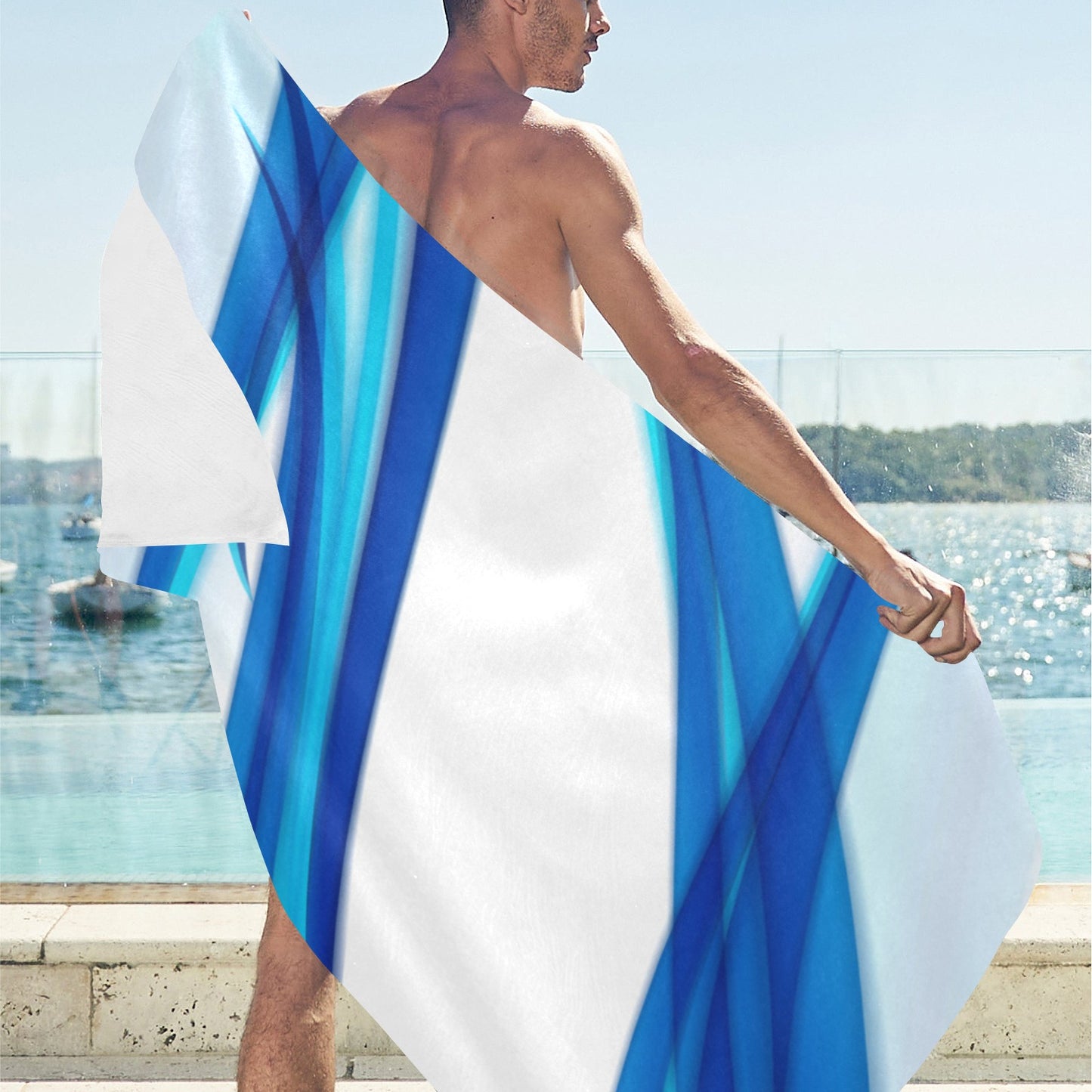 Blue Lightening Beach Towel 32"x 71"