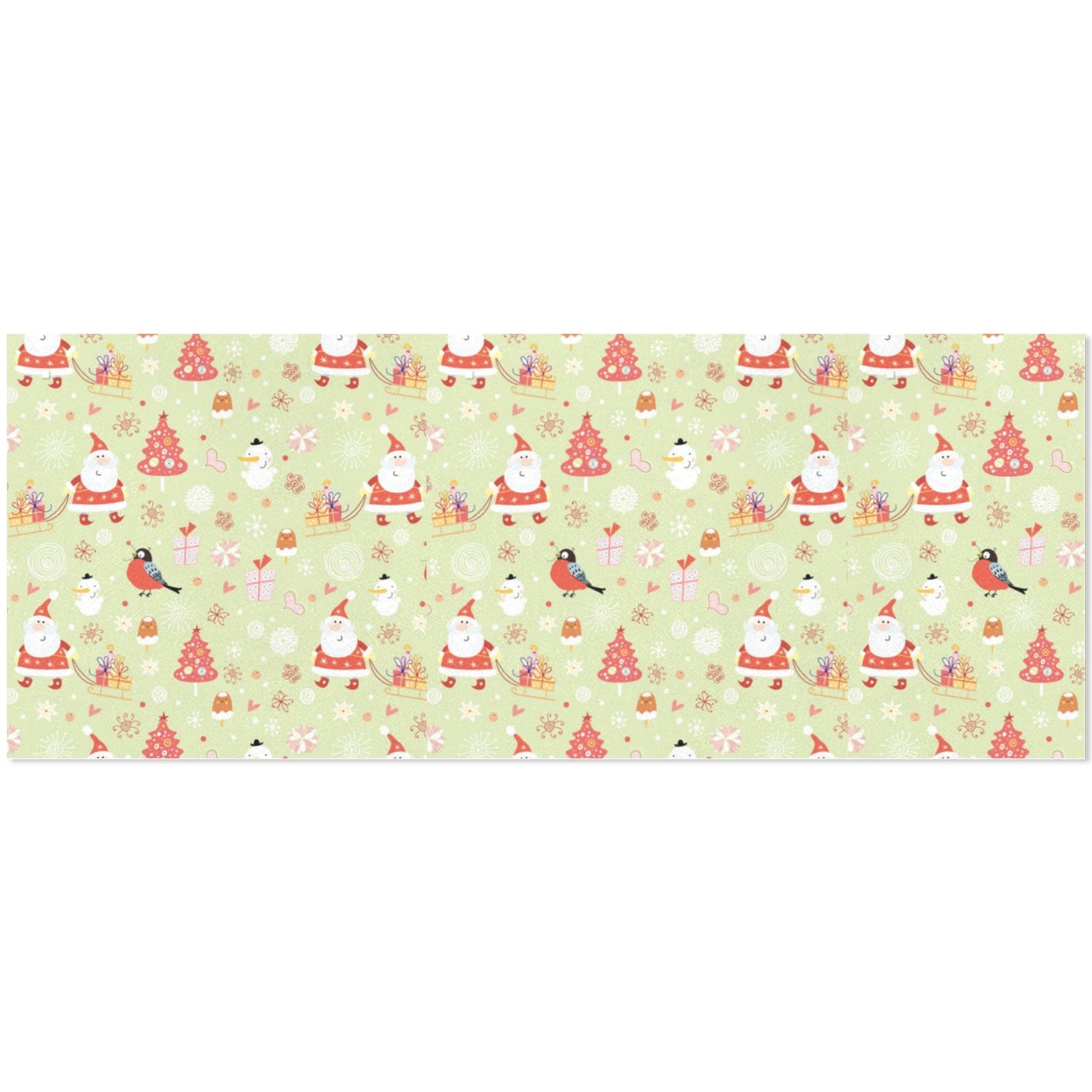 Green Christmas Gift Wrapping Paper 58"x 23" (3 Rolls)