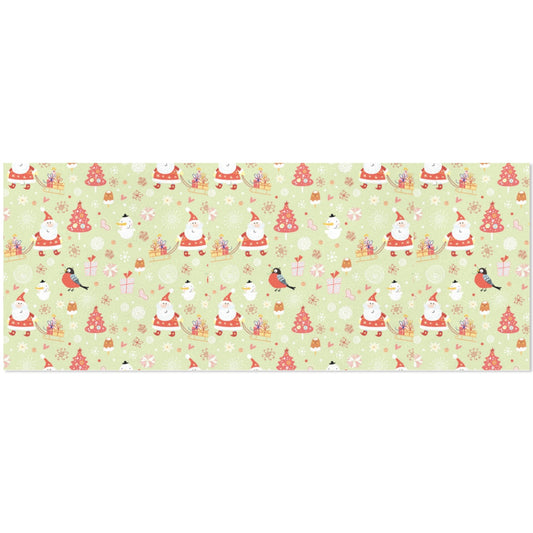 Green Christmas Gift Wrapping Paper 58"x 23" (3 Rolls)