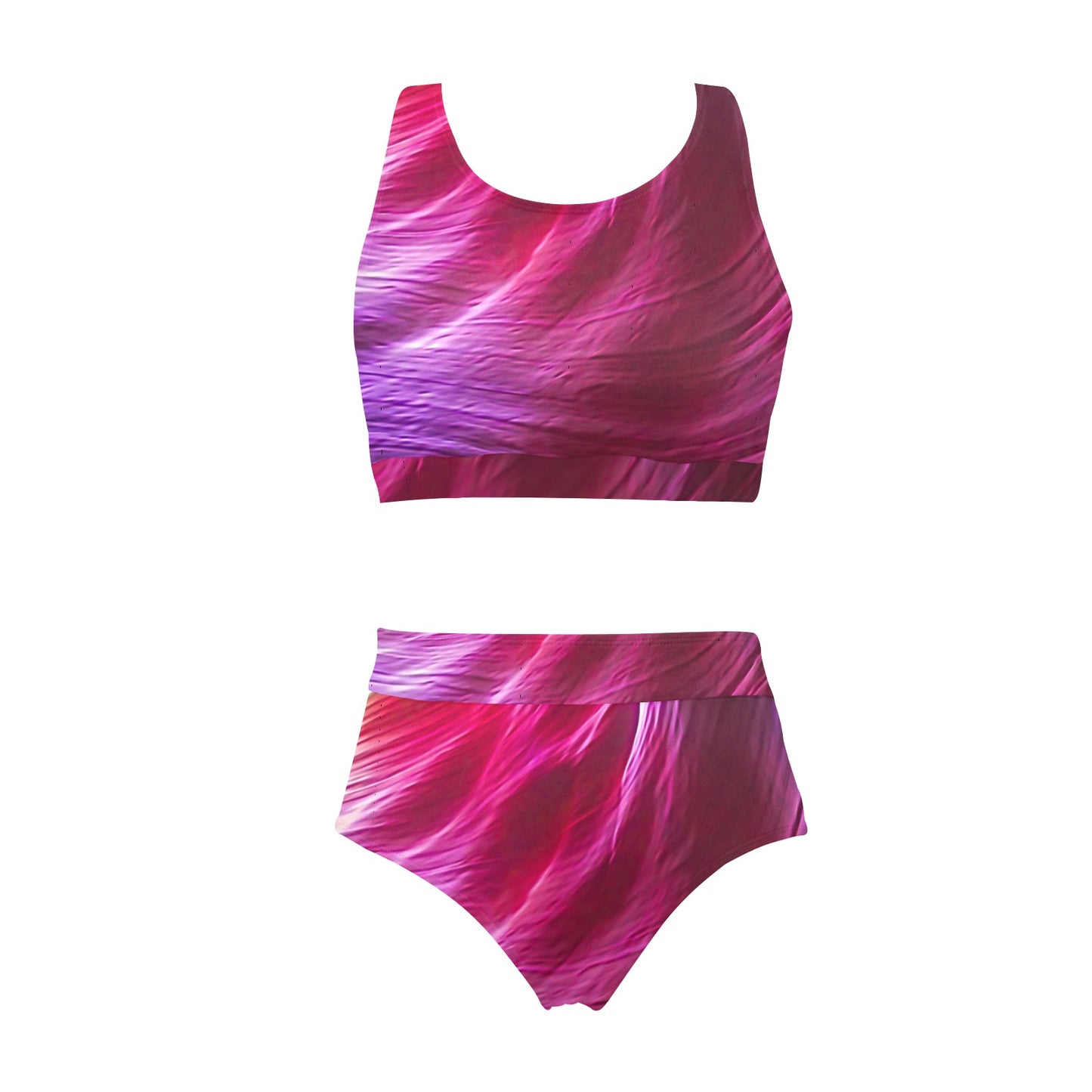 Purple Winds Crop Top Bikini Set