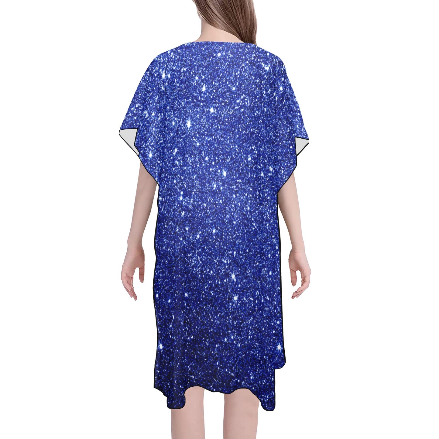 Blue Shimmer Chiffon Cover Up