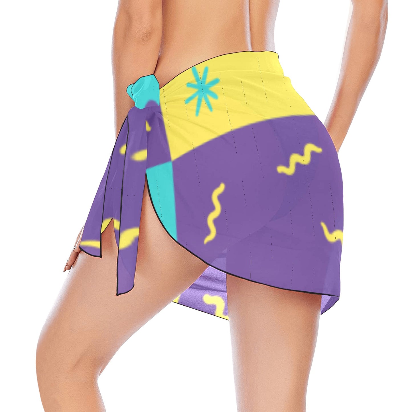 Purple Party Beach Sarong Wrap