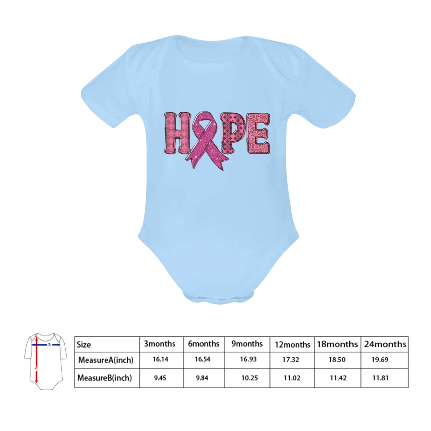 AWARENESS - Hope  Baby Short Sleeve Onesie