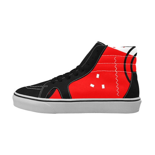 Red Does It Good Women's High Top Skateboarding Shoes