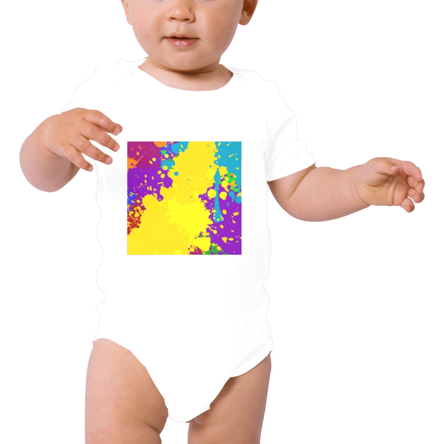 Yellow Splash Baby Onesie