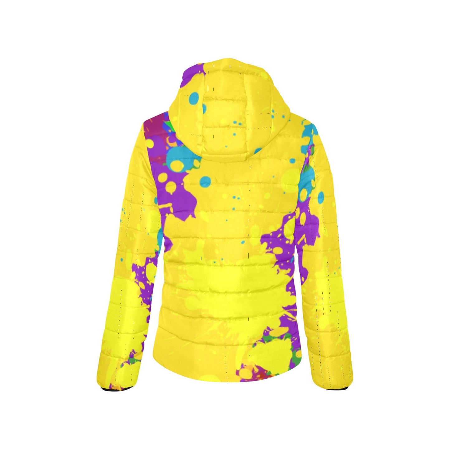 Yellow Splatter Women's Hooded Jacket