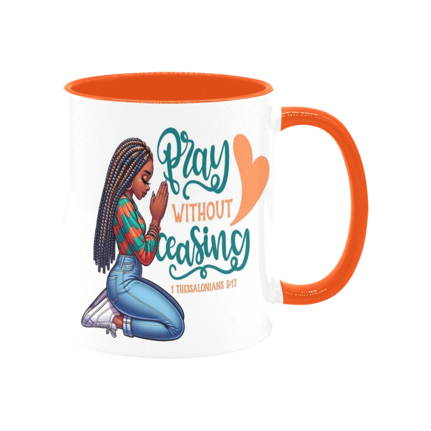 Pray Without Ceasing Custom Inner Color Mug (11oz)