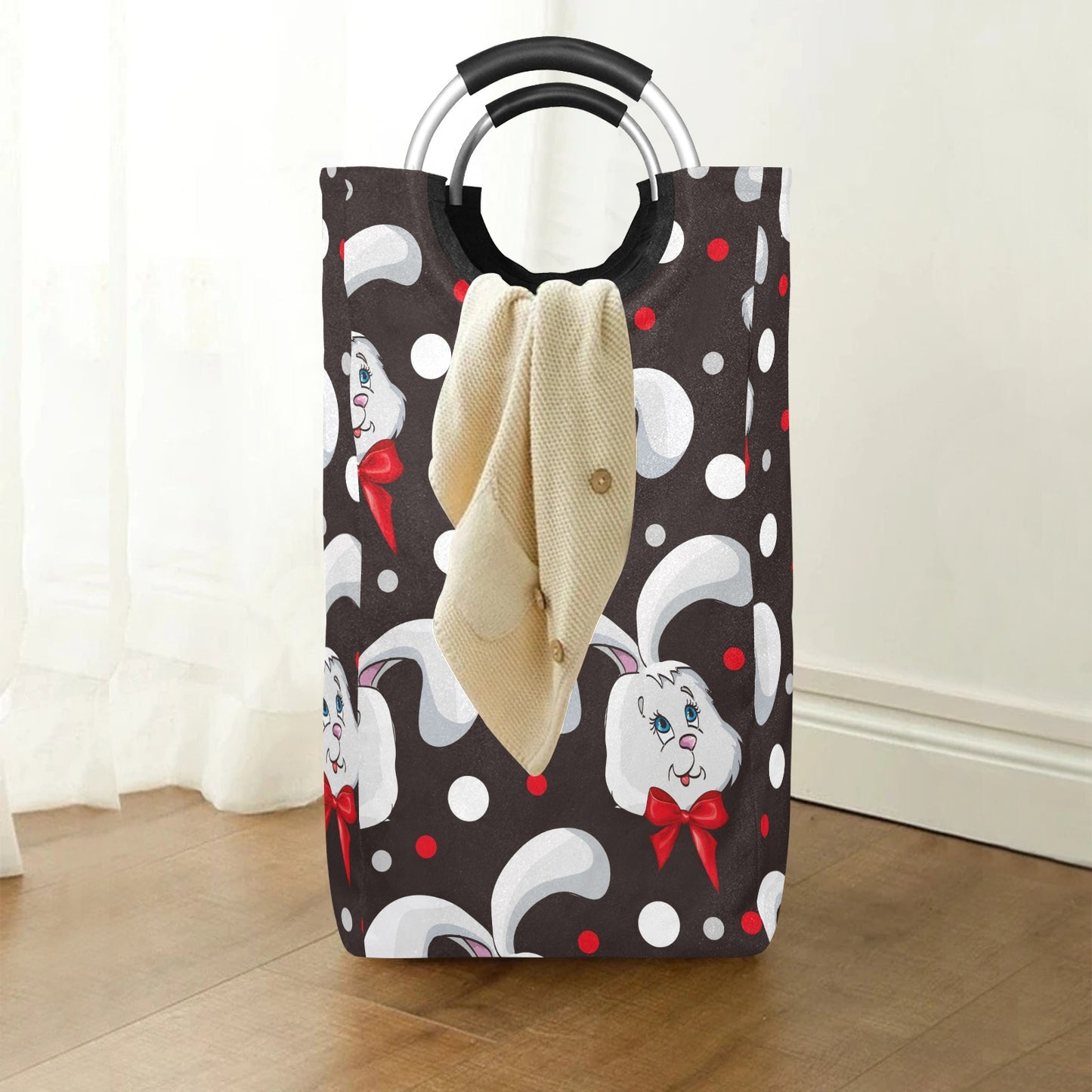 Bunny Dots Square Laundry Bag