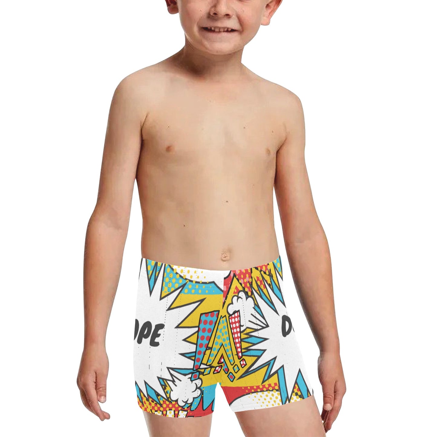 Comic Words Little Boys' Swimming Trunks