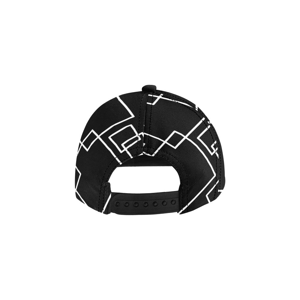 Black Squared Snapback Hat