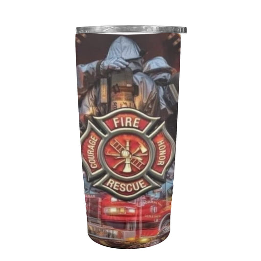 Fire & Rescue 20oz Insulated Stainless Steel Mobile Tumbler