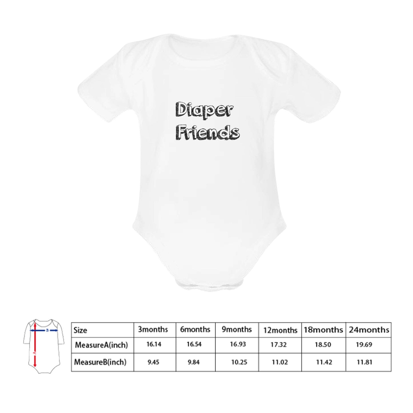 Diaper Friends Baby Onesie