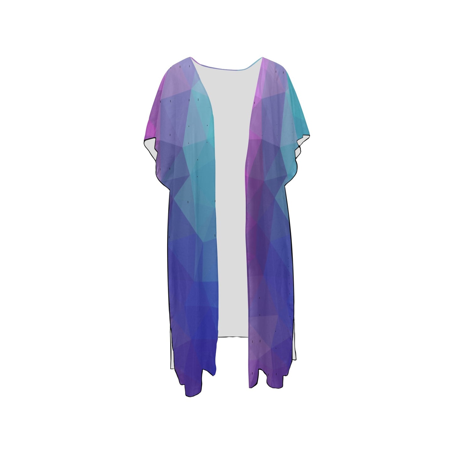 Blue Purple Chiffon Cover Up