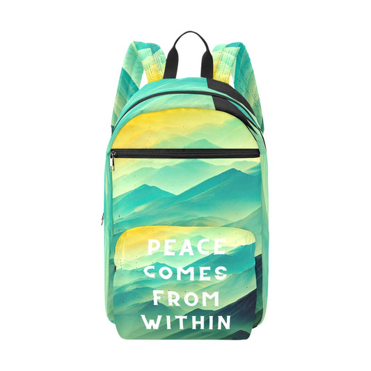 Peace Comes From Within Large Capacity Travel Backpack