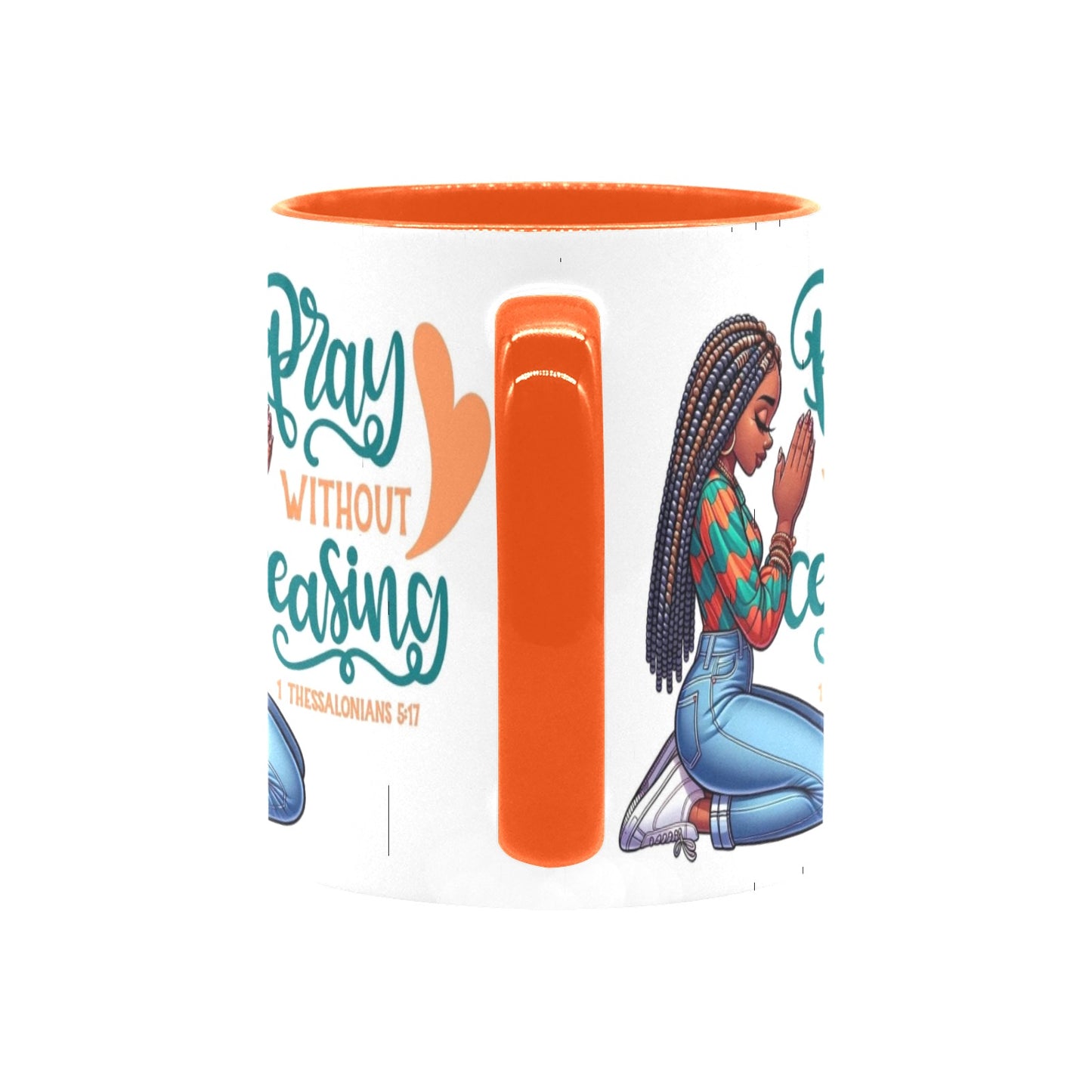 Pray Without Ceasing Custom Inner Color Mug (11oz)