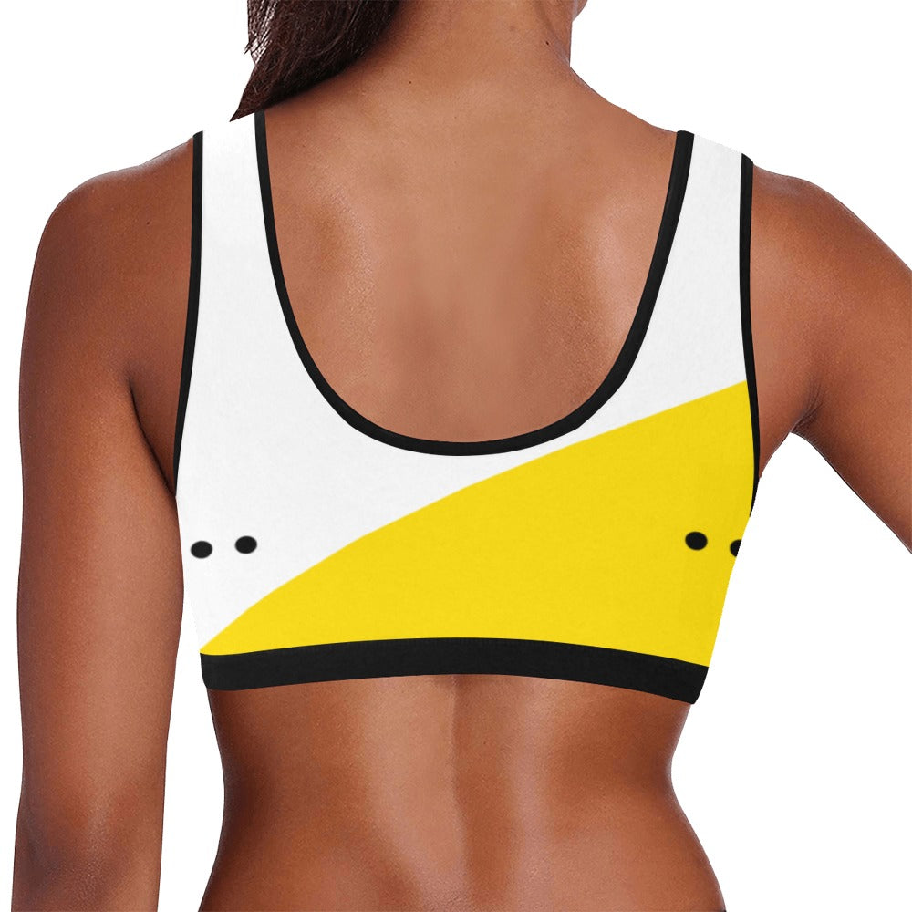 Black & Yellow Women's Sports Bra