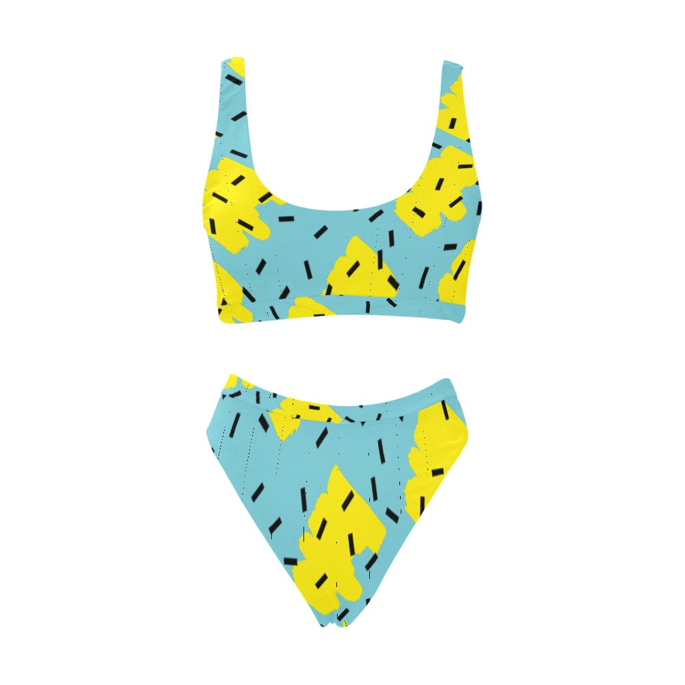 Turq-Limon Sport Bikini Swimsuit