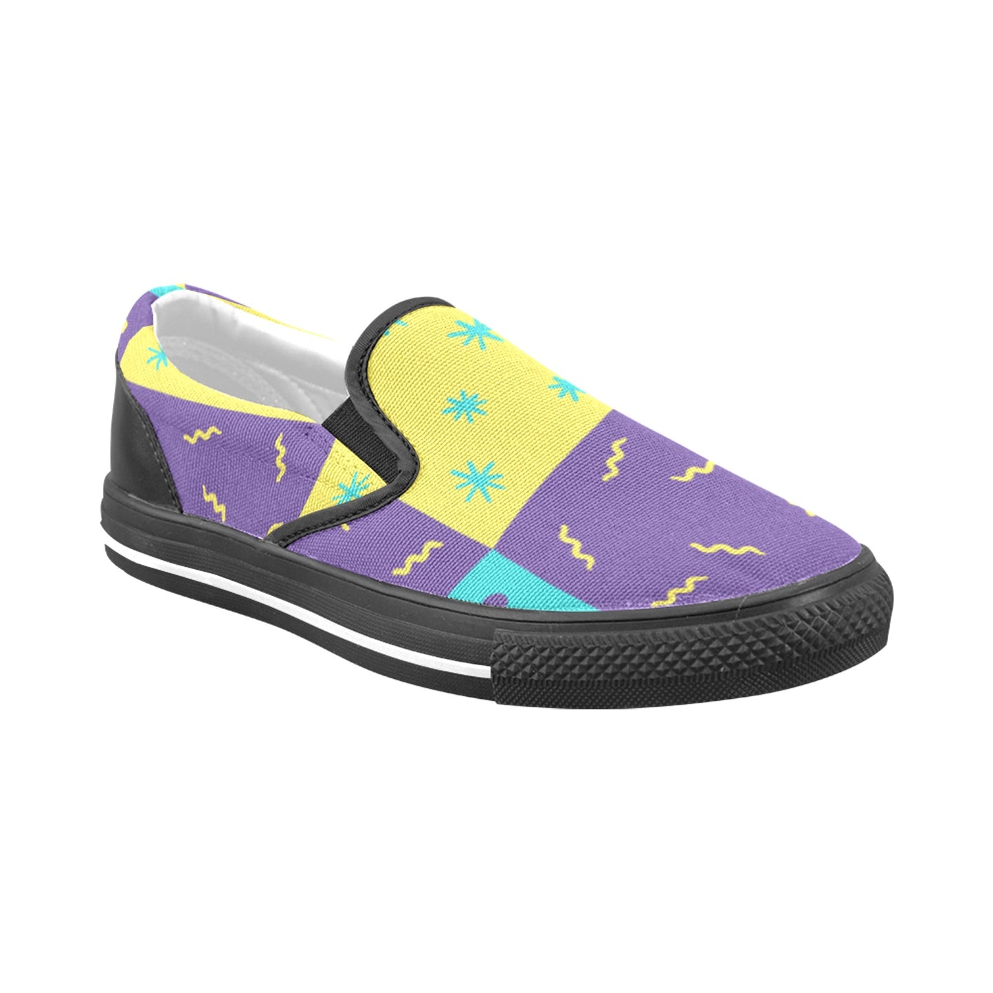 Purple Party Men's Slip-on Shoes