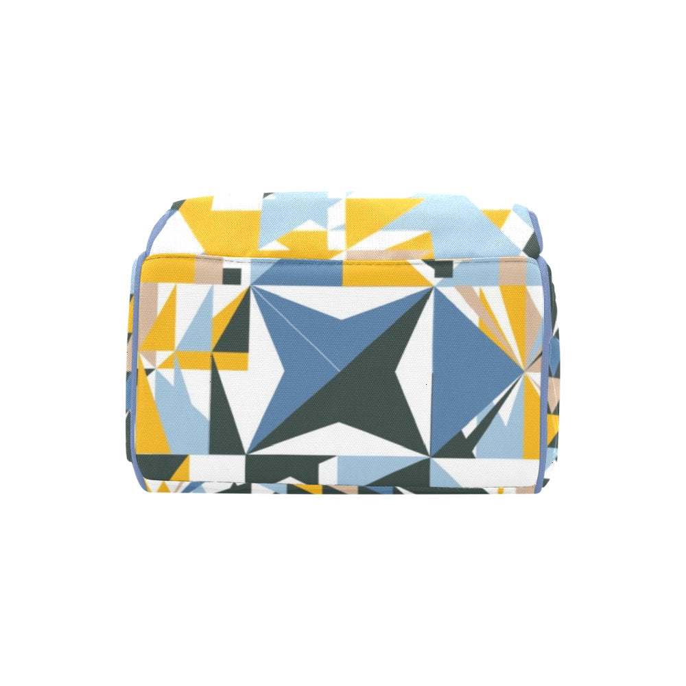 Blue Abstract Multi-Function Diaper Backpack/Bag