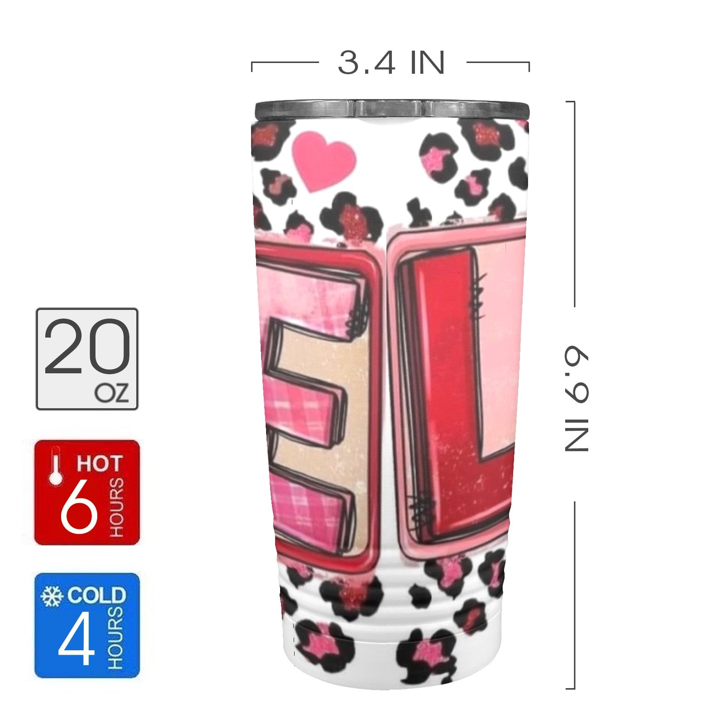 Love Valentines Day 20oz Insulated Stainless Steel Mobile Tumbler