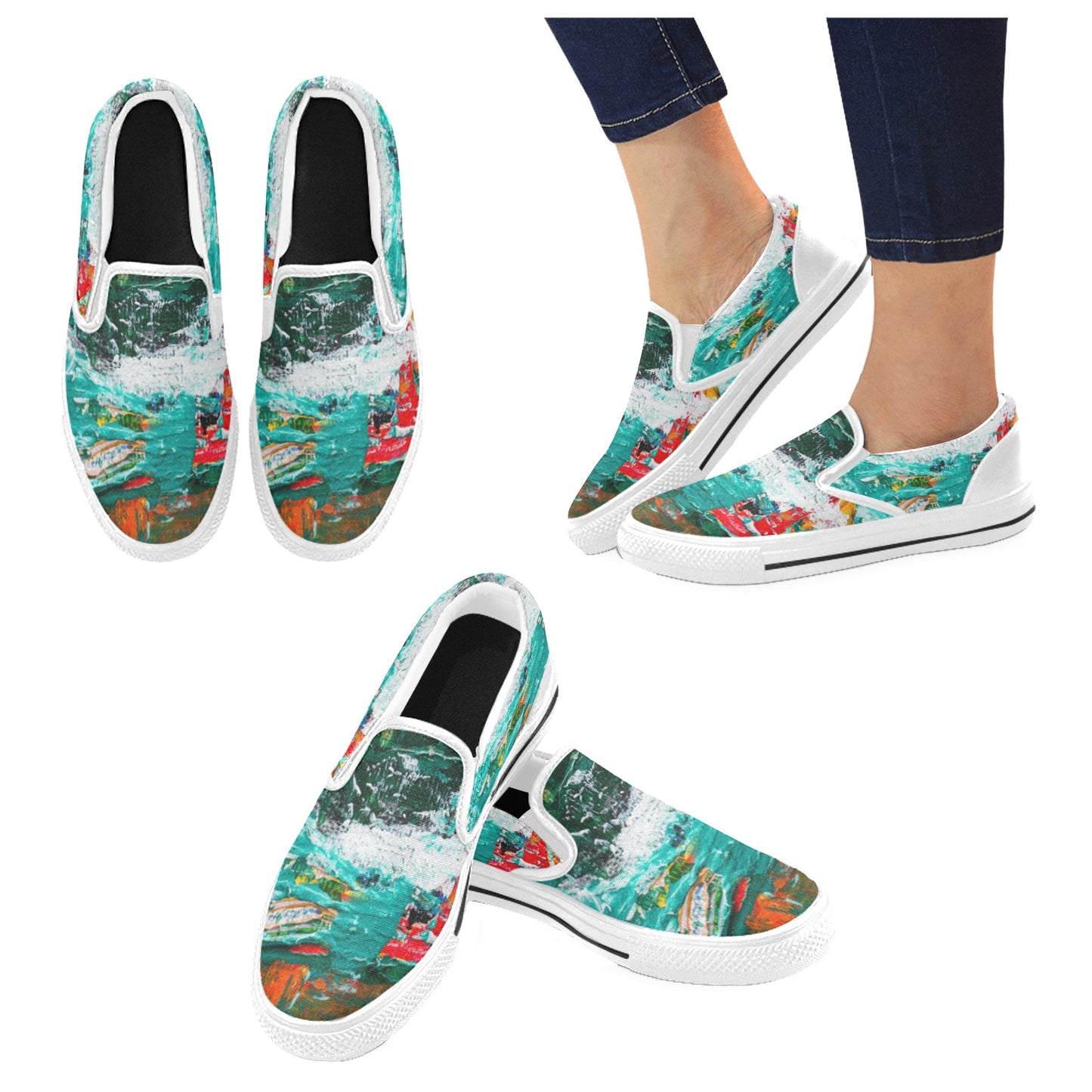 Painting Men's Slip-on Shoes