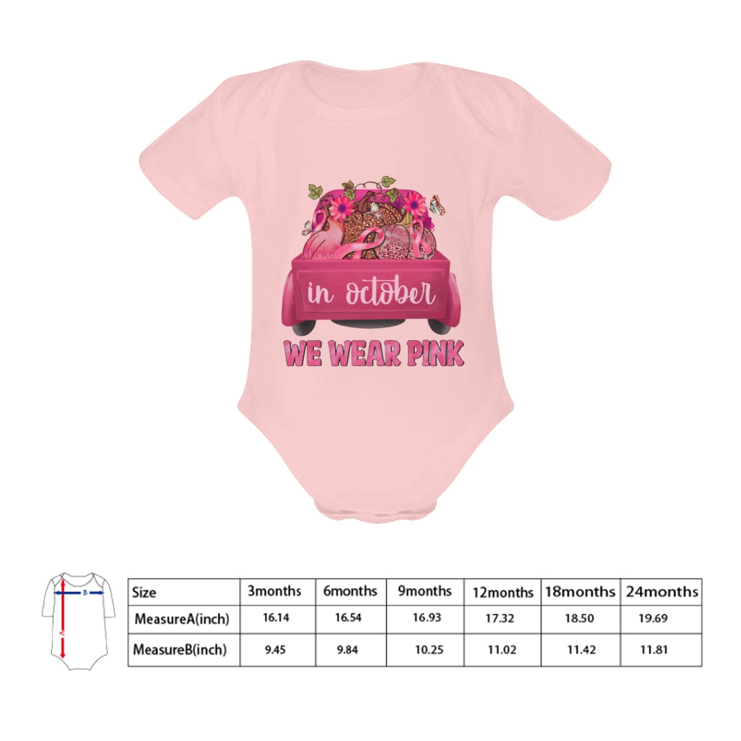 AWARENESS - We Wear Pink Baby Short Sleeve Onesie