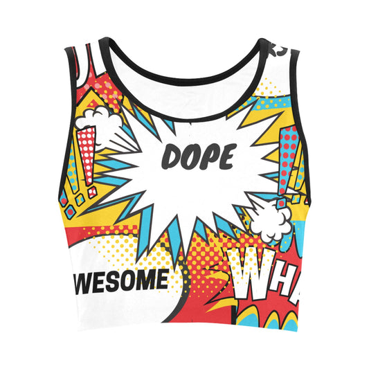 Comic Words Women's Crop Top