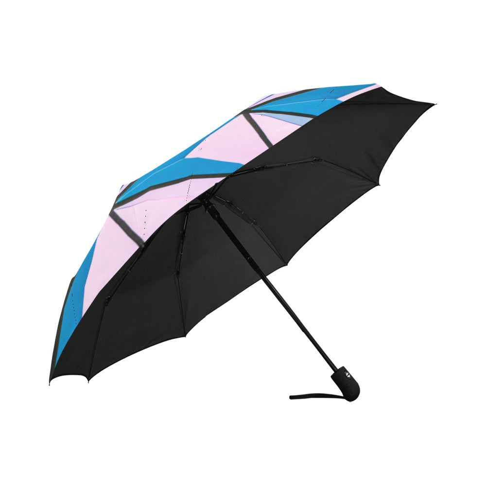 Pink Abstract Anti-UV Auto-Foldable Umbrella