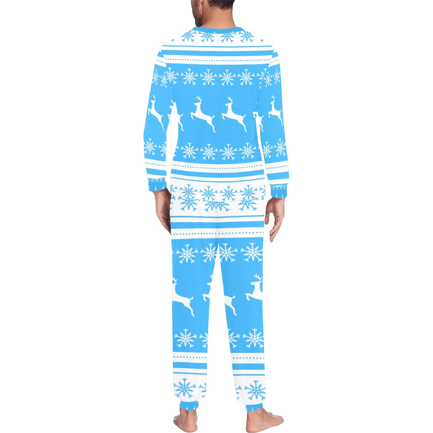 Deers In The Snow Christmas Men's Pajama Set