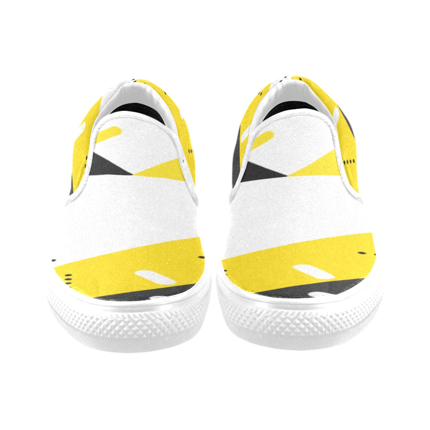 Black & Yellow Women's Slip-on Shoes