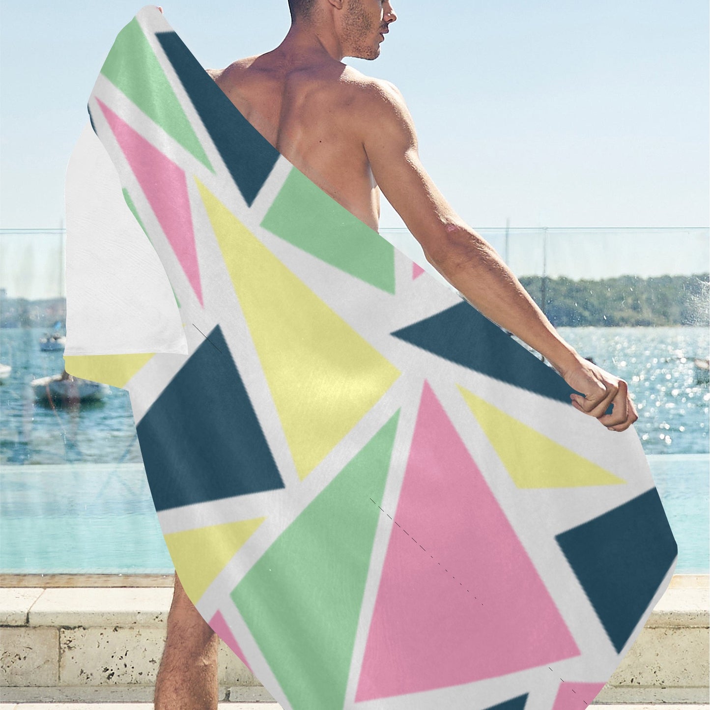 Color Angles Beach Towel 32"x 71"