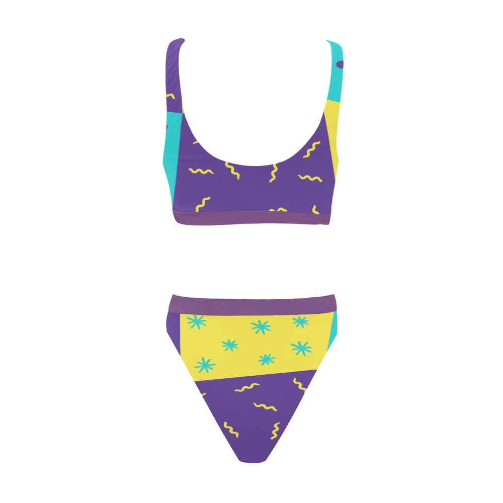 Purple Party Sport Swimsuit