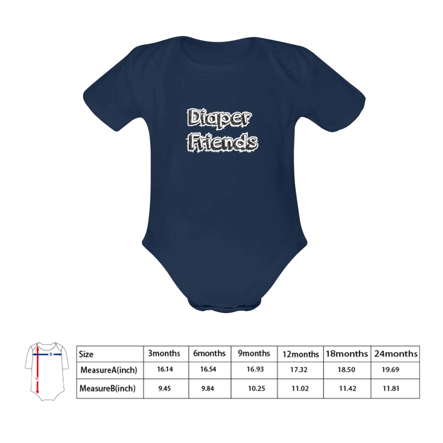 Diaper Friends Baby Onesie