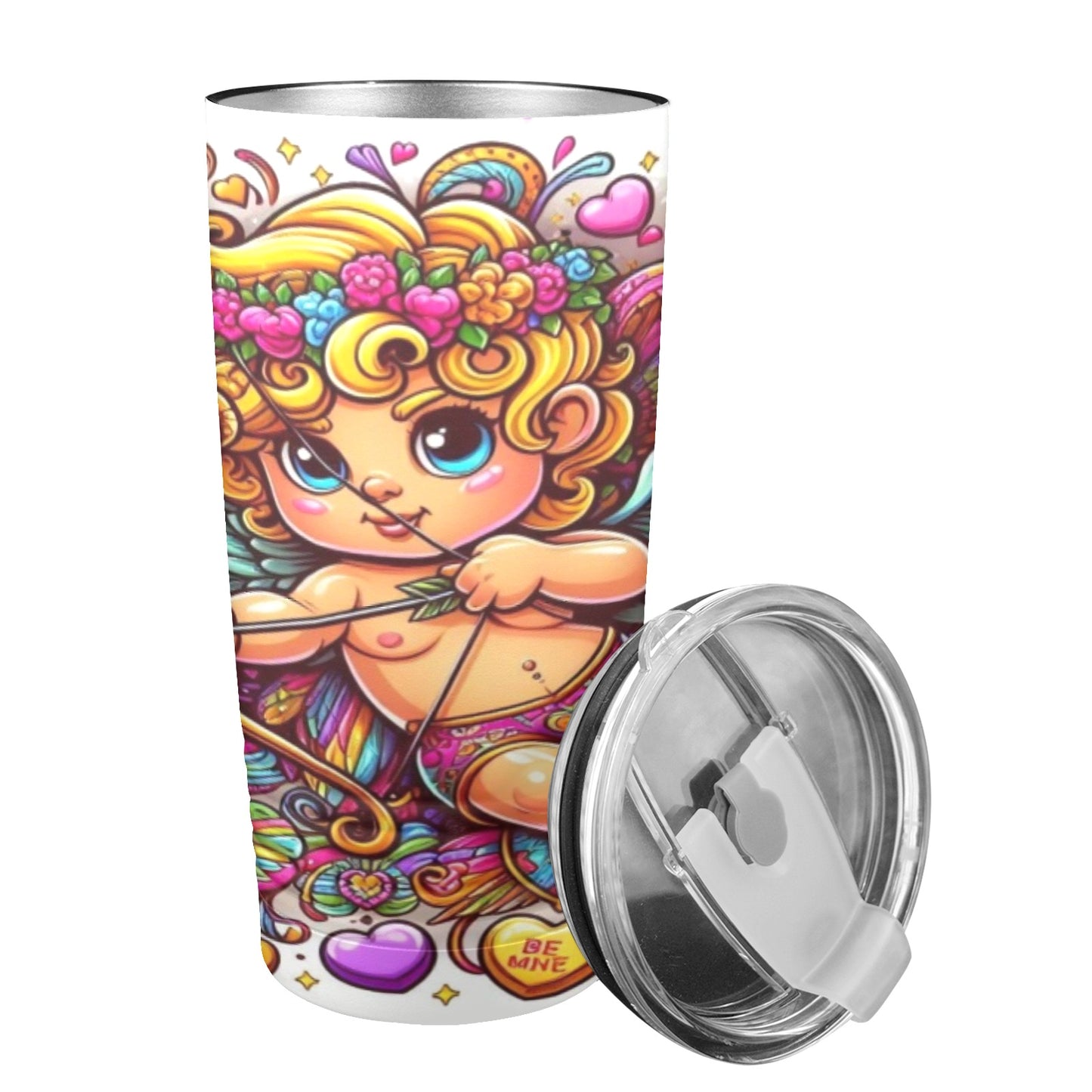 Cupid Angel Valentine’s Day 20oz Insulated Stainless Steel Mobile Tumbler