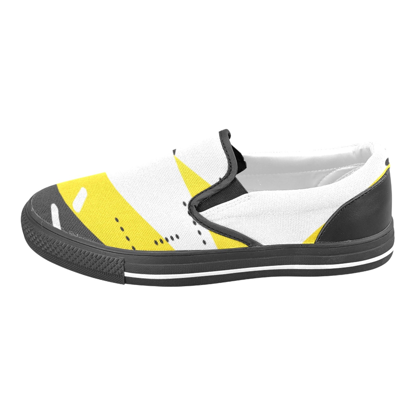 Black & Yellow Men's Slip-on Shoes