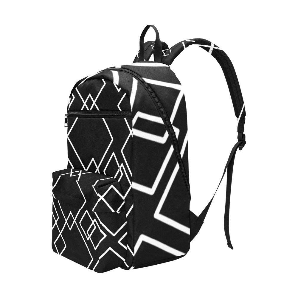 Black Squared Large Capacity Travel Backpack