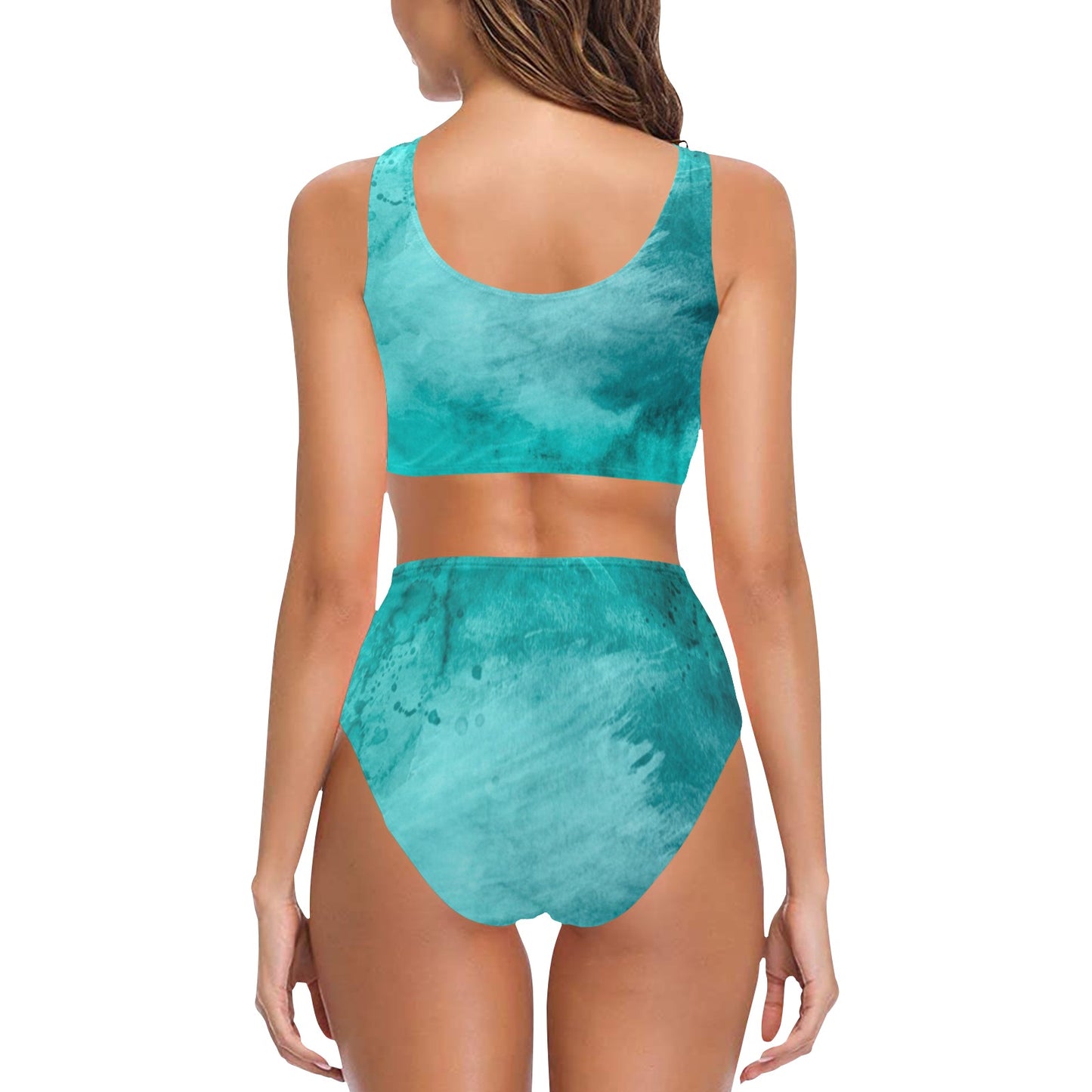 Blue Lagoon Chest Bow Tie Bikini Swimsuit